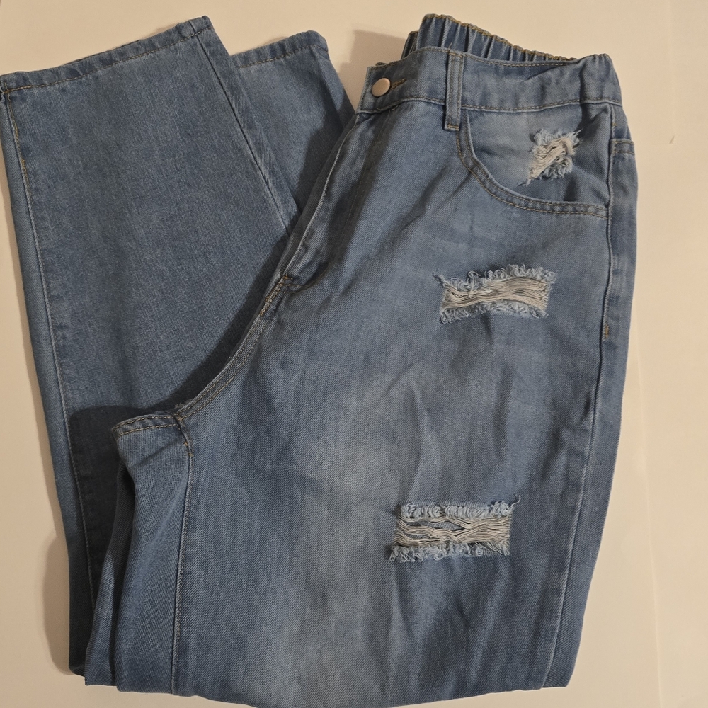 SHEIN Light Blue Denim Shorts